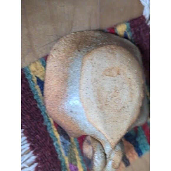 Vintage Stoneware Pottery Dish, Leaf Wall Hanging - Picture 4 of 10